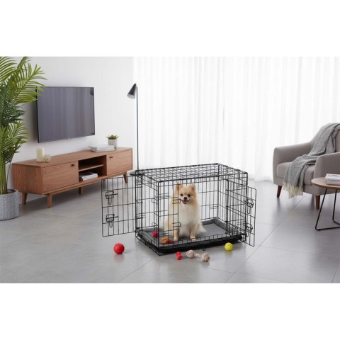 Metalowa klatka kennelowa dla psa + legowisko 75 x 45 x 54 cm PH-200