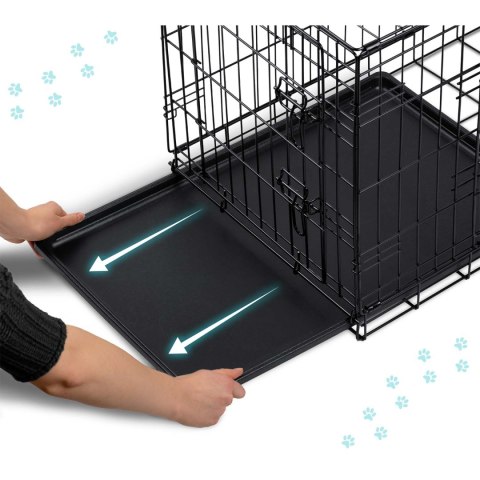 Metalowa klatka kennelowa dla psa + legowsko 91 x 57 x 62 cm PH-201