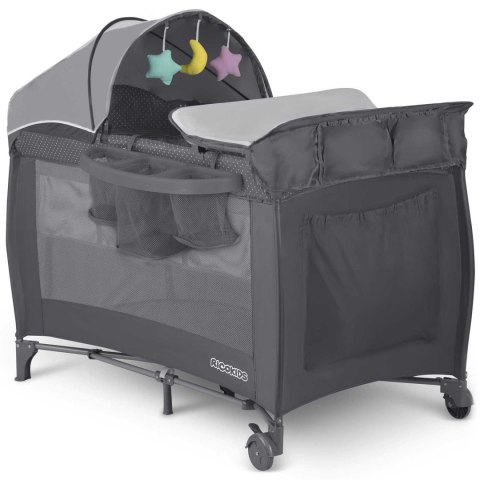 Łóżeczko turystyczne + materac + torba 125 x 65 x 78 cm RK-242 antracyt