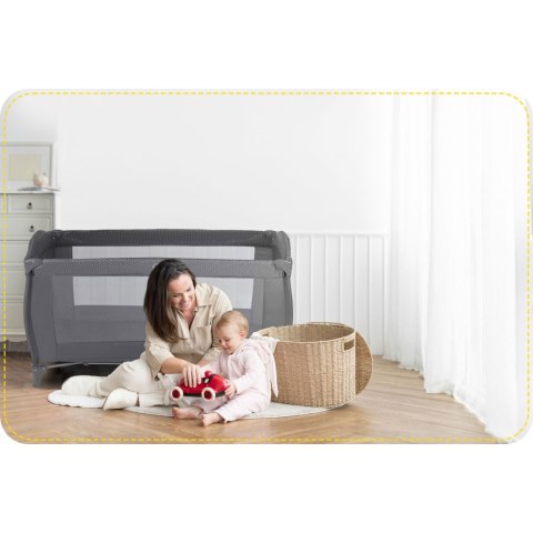 Łóżeczko turystyczne + materac + torba 125 x 65 x 78 cm RK-242 antracyt