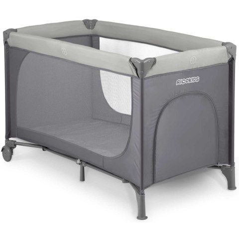 Łóżeczko turystyczne + materac + torba125 x 65 x 78 cm RK-240 jasno szare