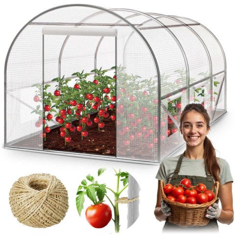 Tunel ogrodowy 2 x 3 m (6m2) biały Plonos