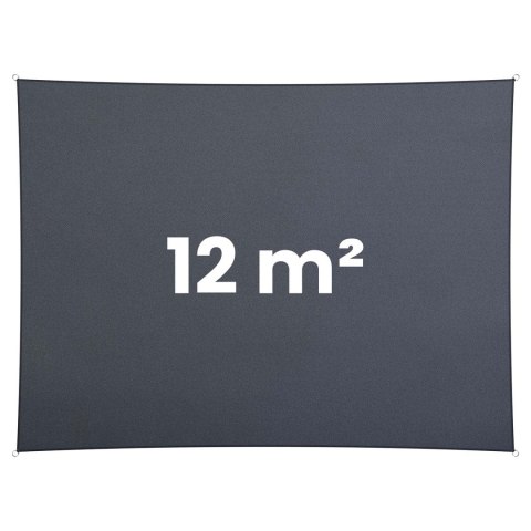 Żagiel przeciwsłoneczny prostokątny 3x4m Plonos PL-885 szary