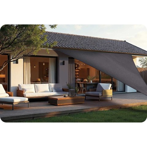 Żagiel przeciwsłoneczny trójkątny 7m2 Plonos PL-886 szary