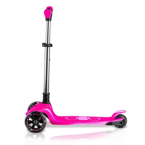 Hulajnoga trójkołowa dla dzieci balansowa świecąca w ciemności Ricokids Jelly - różowa