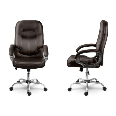 Fotel biurowy obrotowy Sofotel ciemny brąz