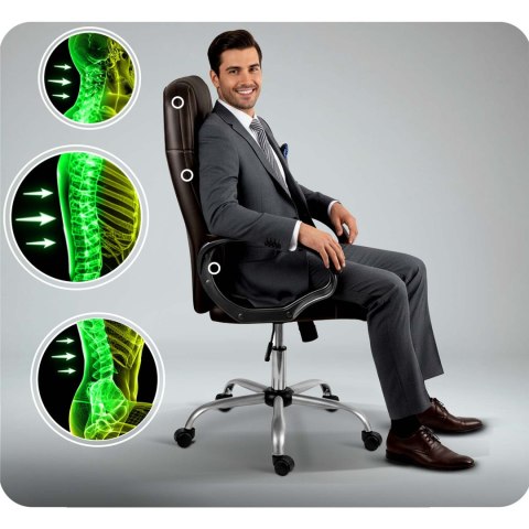 Fotel biurowy obrotowy Sofotel ciemny brąz