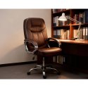 Fotel biurowy obrotowy Sofotel ciemny brąz