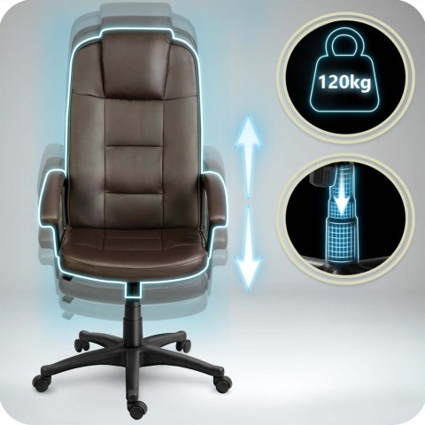 Fotel biurowy obrotowy Sofotel ciemny brąz