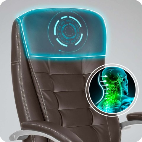 Fotel biurowy obrotowy Sofotel ciemny brąz