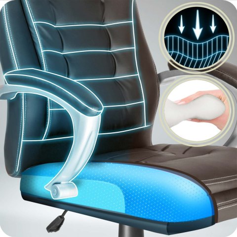 Fotel biurowy obrotowy Sofotel ciemny brąz