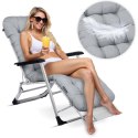 Leżak ogrodowy składany z poduszką Sofotel ChillWell szary