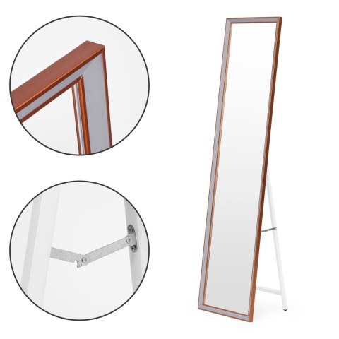 Duże lustro stojące 148 cm aluminowa rama rozstawiane ModernHome ModernHome