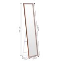Duże lustro stojące 148 cm aluminowa rama rozstawiane ModernHome ModernHome