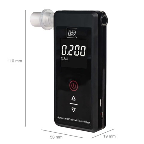Alkomat AX7 elektrochemiczny z PLATYNĄ 5000 pomiarów bez kalibracji METEO