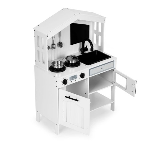 Drewniana kuchnia dla dzieci piekarnik palniki mikrofala akcesoria ECOTOYS ECOTOYS