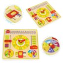 Drewniana tablica edukacyjna manipulacyjna kalendarz zegar ECOTOYS ECOTOYS