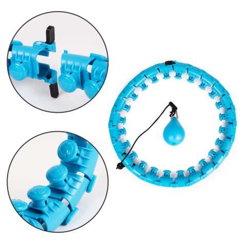 Hula hop z masażerem i dodatkowym ciężarkiem do ćwiczeń fitness ModernHome