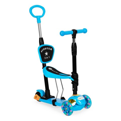 Hulajnoga trójkołowa balansowa led 3w1 świecące kółka - Niebieska ECOTOYS ECOTOYS