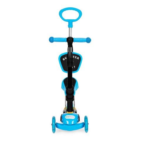 Hulajnoga trójkołowa balansowa led 3w1 świecące kółka - Niebieska ECOTOYS ECOTOYS