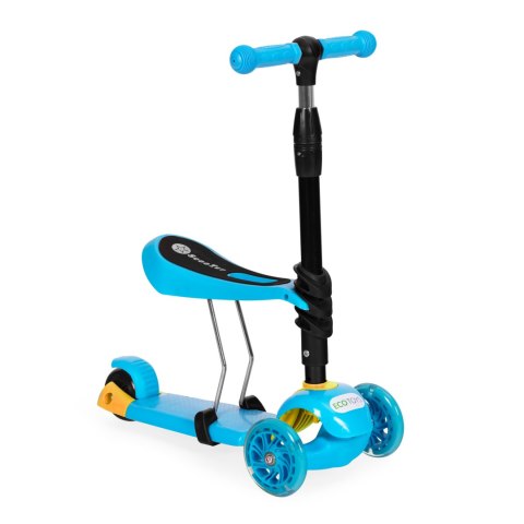 Hulajnoga trójkołowa balansowa led 3w1 świecące kółka - Niebieska ECOTOYS ECOTOYS