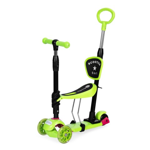 Hulajnoga trójkołowa balansowa led 3w1 świecące kółka - Zielona ECOTOYS ECOTOYS