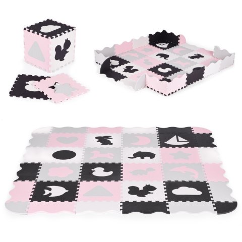 Mata piankowa z płotkiem puzzle suchy basen 36 elementów ECOTOYS ECOTOYS