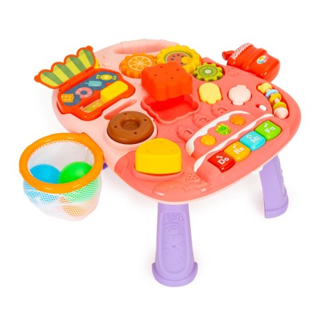 Pchacz jeździk hulajnoga stolik interaktywny edukacyjny 4w1 dla dzieci HUANGER