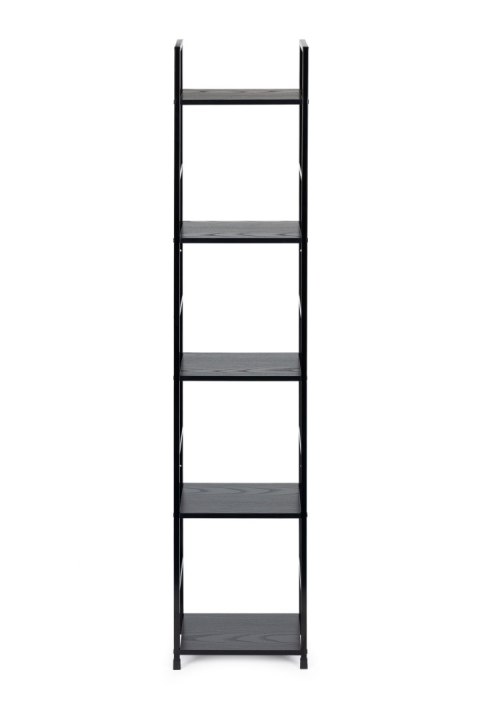 Regał drewniany nowoczesny metalowa rama LOFT 5 półek czarny ModernHome ModernHome