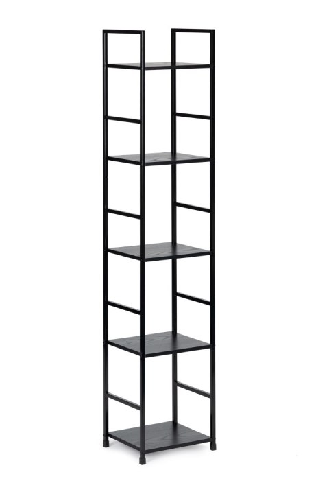 Regał drewniany nowoczesny metalowa rama LOFT 5 półek czarny ModernHome ModernHome