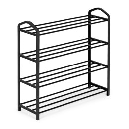 Regał na buty metalowy 4 półki 12 par butów czarny ModernHome ModernHome