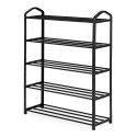 Regał na buty metalowy 5 półek 15 par butów czarny ModernHome ModernHome
