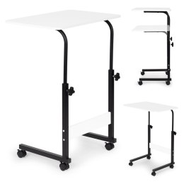 Stolik pod laptopa z kółkami biurko dostawiane do fotela kanapy biały ModernHome ModernHome