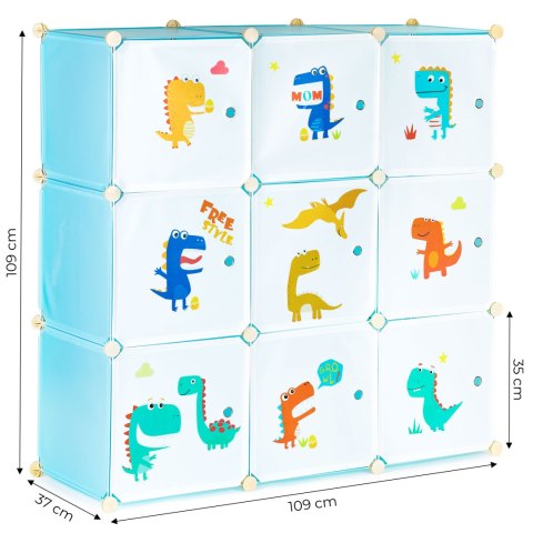 Szafka regał dla dzieci modułowa 9 półek dziecięca ModernHome