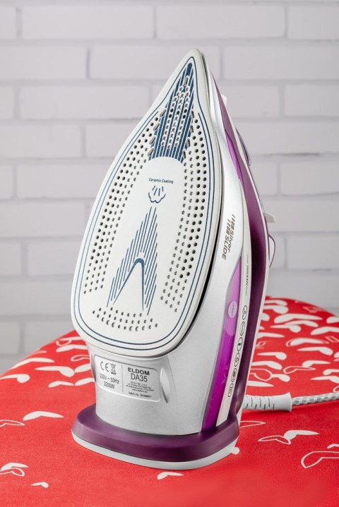 Żelazko ze strażakiem ELDOM DA35 filtr antywapienny Fioletowe ELDOM
