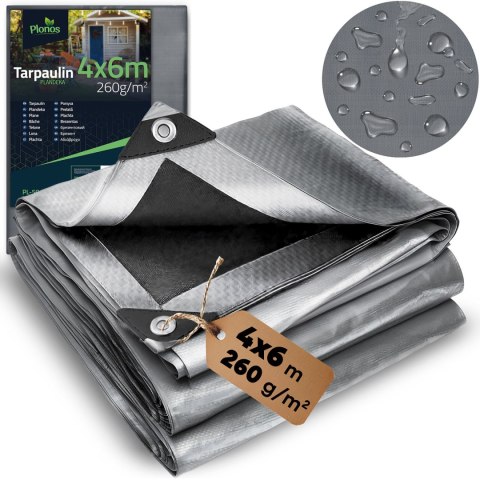 Plandeka 600 x 400 cm 260 g/m2 Plonos PL-501