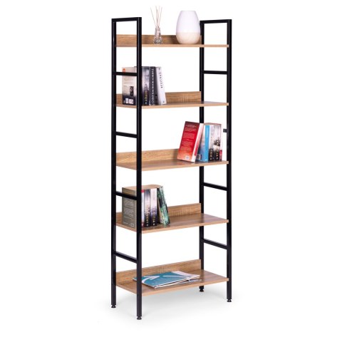 Regał loftowy wysoki 5 półek metal MDF ModernHome ModernHome