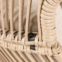 Fotel HOLAND Ogrodowy z Poduszką Rattanowy Stalowy 142 cm BEŻOWY