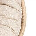Fotel HOLAND Ogrodowy z Poduszką Rattanowy Stalowy 142 cm BEŻOWY
