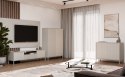 Komoda KAMARO 2D SLIM KASZMIR Lamele Front Ryflowany