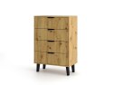 Komoda Scandi 4S SLIM DĄB ARTISAN