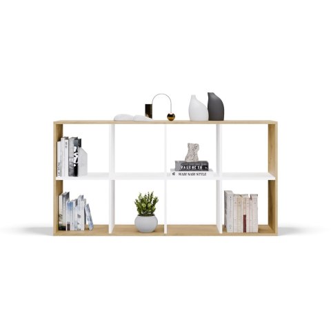 Regał Malax 2X4 DĄB ARTISAN BIEL
