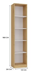 Regał Onyx R40 DĄB ARTISAN BIEL