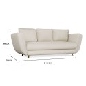SOFA SARIS BEŻOWY NOGA ZŁOTA