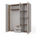 SZAFA AVA 150 CM LUSTRO 2 SZUFLADY RYFLOWANY FRONT DĄB EVOKE KASZMIR BEŻ