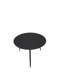 Stolik Kawowy Ogrodowy VIBE 60 Cm Stalowy 3 Nogi Szary