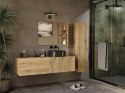 SZAFKA POD UMYWALKĘ TIGO 1D2S DĄB EVOKE 140 CM 2 SZUFLADY RYFLOWANY FRONT WISZĄCA