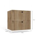 SZAFKA POD UMYWALKĘ TIGO 60 2S DĄB EVOKE 2 SZUFLADY RYFLOWANY FRONT WISZĄCA