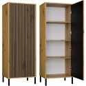 Witryna KAMARO 1DD SLIM DĄB ARTISAN Lamele Front Ryflowany