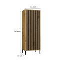 Witryna KAMARO 1DD SLIM DĄB ARTISAN Lamele Front Ryflowany